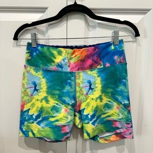 Oiselle Tie-Dye Spandex Shorts, Size M